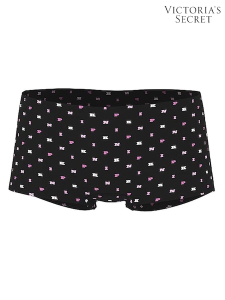Victoria's Secret PINK Black Pink Print Short No Show Thong Knickers (F51234) | €10.50
