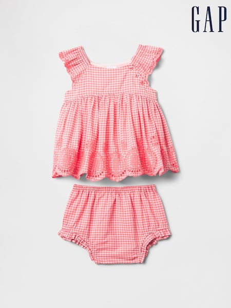 Rojo/rosa - Gap Eyelet Cotton Outfit Set (newborn-24mths) (F51246) | 35 €