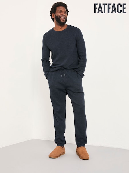 FatFace Navy Textured Long Sleeve Crew Tshirt (F51249) | €54