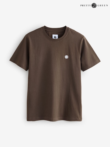 Pretty Green 100% Cotton Mitchell Brown T-Shirt (F51256) | €42