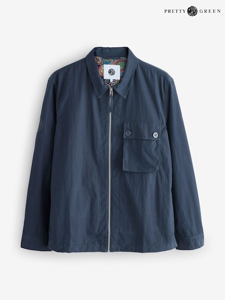 Pretty Green Blue Feltham Overshirt (F51270) | €121