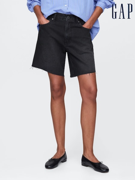 Gap Black Mid Rise 90s Loose Denim Bermuda Shorts (F51280) | €46