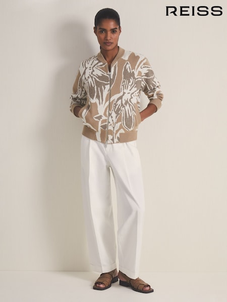 Reiss Mink Avery Reiss | Les 100 Ciels Jacquard Cardigan (F51285) | €230