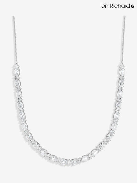 Jon Richard Silver Tone Cubic Zirconia Mixed Stone Allway Necklace (F51329) | €102