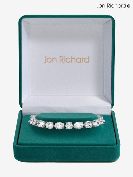Jon Richard Silver Tone Cubic Zirconia Mixed Stone Bracelet (F51338) | €57
