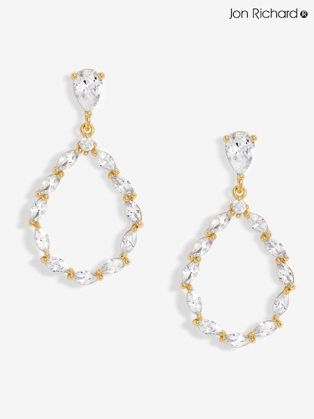 Jon Richard Gold Tone Cubic Zirconia Open Earrings (F51340) | €25