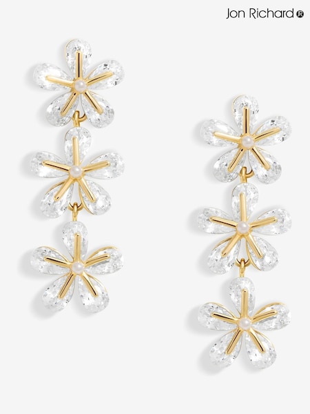 Jon Richard Multi Floral Drop Earrings (F51344) | ‏101‏₪