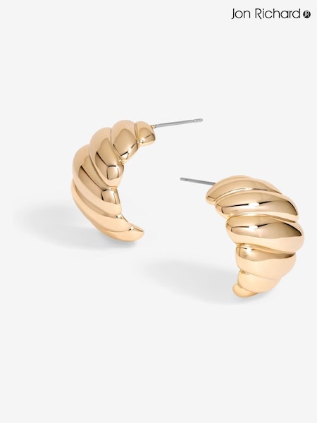 Jon Richard Chunky Ridge Dome Earrings (F51348) | ‏101‏₪