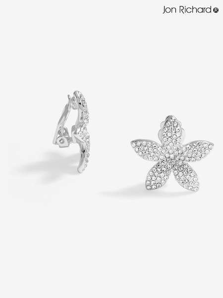 Jon Richard Gold Tone Pave Floral Earrings (F51349) | €25