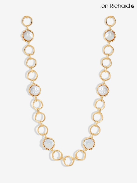 Jon Richard Gold Tone Baroque Pearl Polished Chain Necklace (F51351) | €36