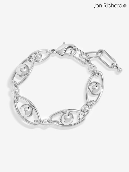Jon Richard Silver Tone Polished Orb Chain Bracelet (F51371) | 99 QAR