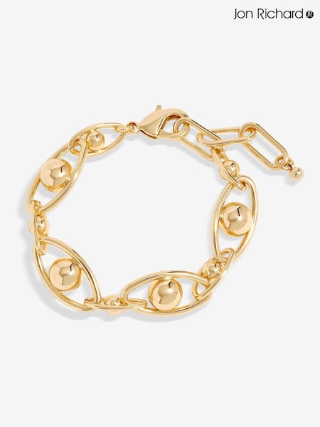 Jon Richard Gold Tone Polished Orb Chain Bracelet (F51378) | 99 QAR