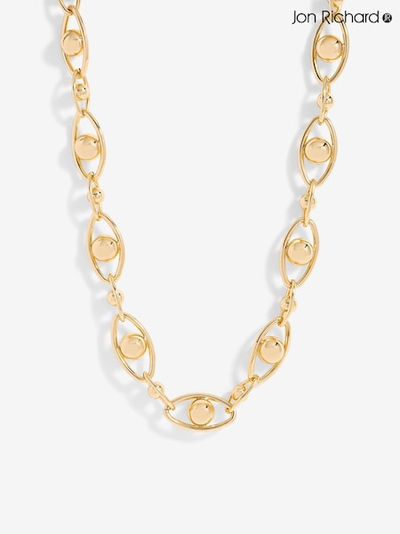 Jon Richard Gold Tone Polished Orb Chain Necklace (F51400) | €43