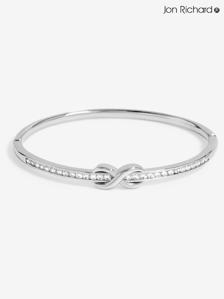 Jon Richard Silver Tone Cubic Zirconia Infinity Bangle (F51404) | €26