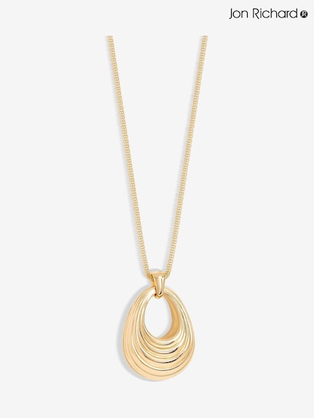 Jon Richard Gold Tone Polished Ridged Long Pendant (F51410) | €25