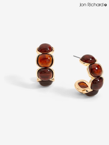 Jon Richard Gold Tone Resin Hoops (F51413) | AED116