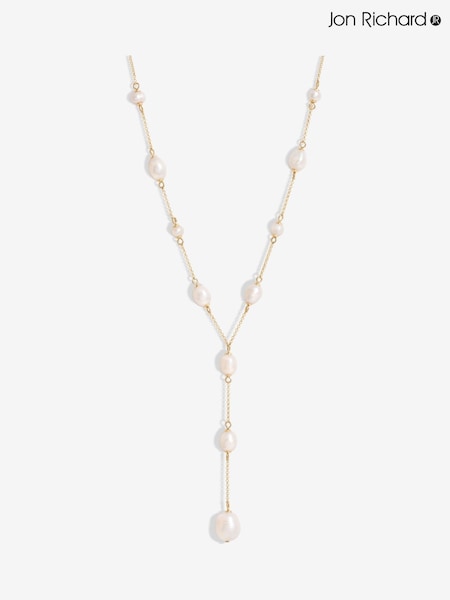Jon Richard Tone Semi Precious Pearl Y Necklace (F51419) | kr630