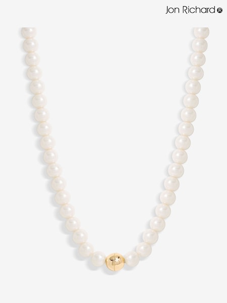 Jon Richard Gold Tone Magnetic Pearl Necklace (F51421) | €26