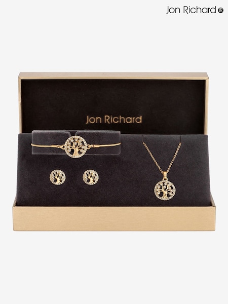 Jon Richard Gold Tone Crystal Tree Of Life Trio Set (F51429) | $46
