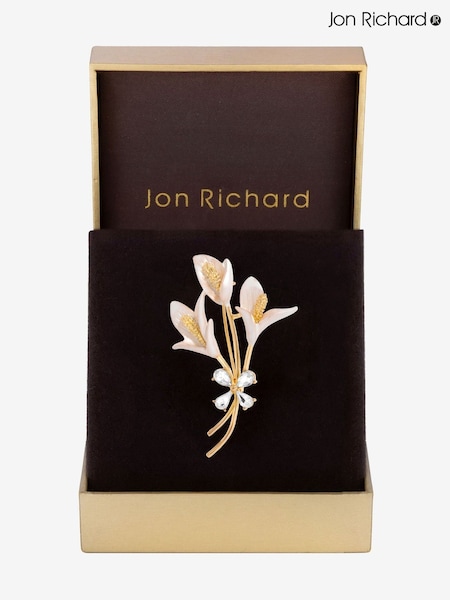 Jon Richard Gold Floral Bow Bouquet Brooch Gift Boxes (F51435) | €29