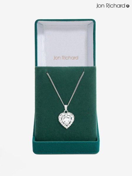 Jon Richard Cubic Zirconia Heart Gift Boxed Pendant (F51437) | €39