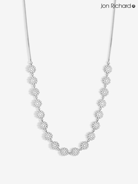Jon Richard Silver Tone Cubic Flower Adjustable Mini Necklace (F51451) | €51