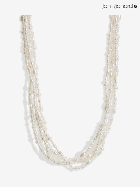 Jon Richard Tone Semi Precious Multi Row Twisted Necklace (F51454) | 223 LEI