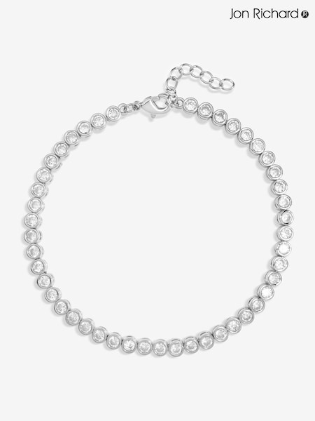 Jon Richard Silver Tone Cubic Zirconia Tennis Bracelet (F51464) | €50