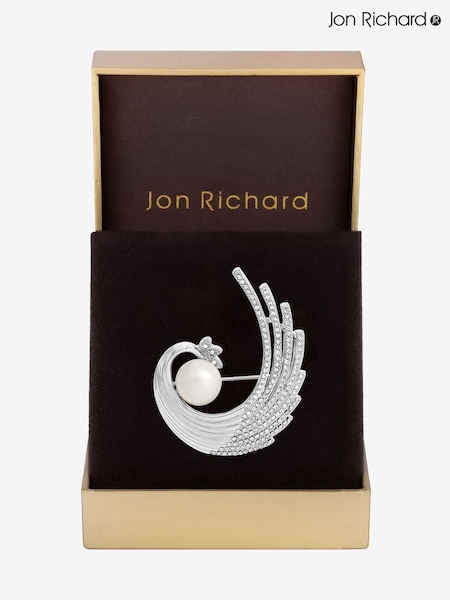 Jon Richard Crystal And Swirl Pearl Brooch Gift Boxes (F51551) | €28