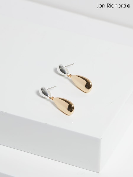 Jon Richard Metallic Tone Polished Drop Earrings (F51574) | €26