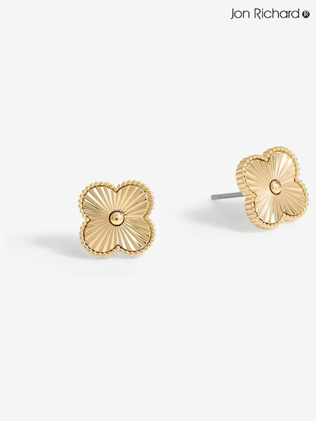 Jon Richard Gold Tone Diamond Cut Stud Earrings (F51593) | €24