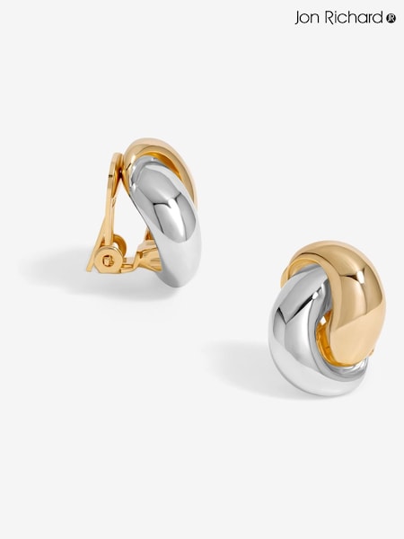 Jon Richard Metallic Two Tone Knot Stud Earrings (F51598) | €26