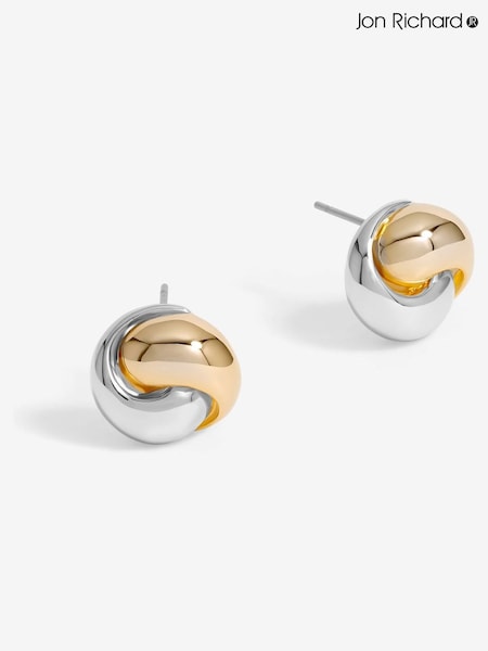 Jon Richard Metallic Two Tone Knot Stud Earrings (F51604) | €26