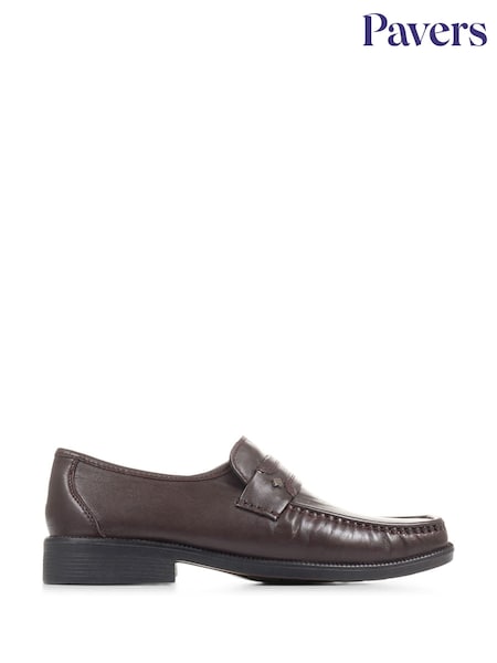 Pavers Red Leather Loafers (F51672) | 223 QAR