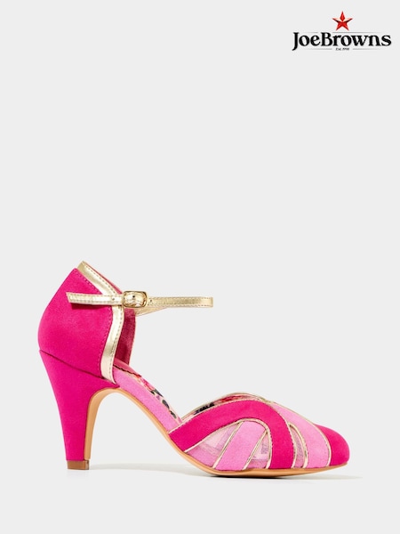 Joe Browns Pink Art Deco Ankle Strap Heels (F51707) | ₪302