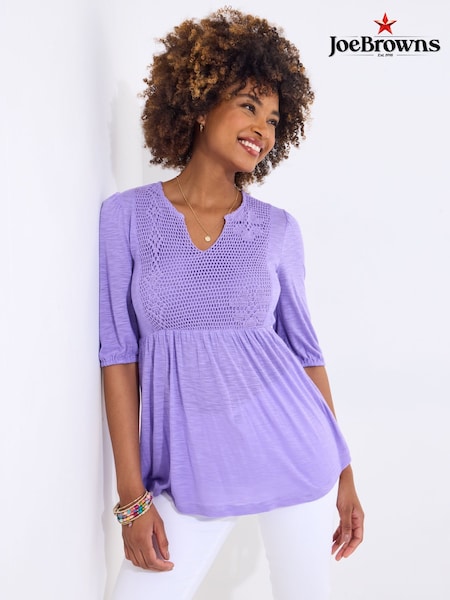 Joe Browns Lace Panel Jersey Top (F51727) | €71