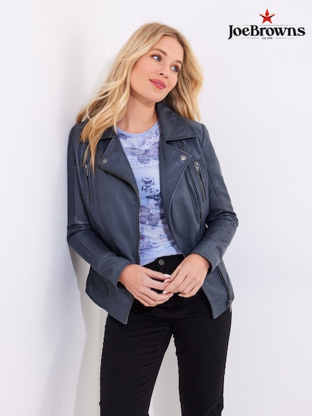 Joe Browns Blue Edgy Collared Biker Jacket (F51741) | 13,518 UAH