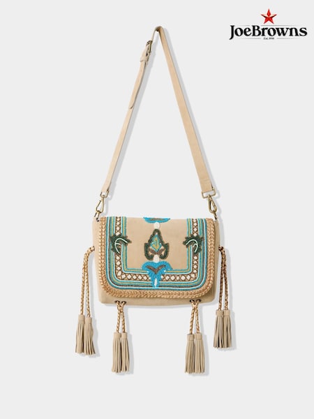 Joe Browns Natural Braided Suede Beaded Cross-Body Bag (F51750) | €236
