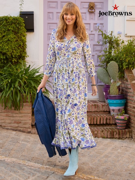 Joe Browns Blue Sequin Floral Maxi Dress (F51811) | €129