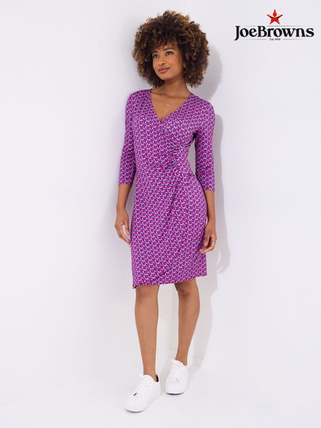 Joe Browns Geometric Rouched Jersey Dress (F51876) | 432 LEI