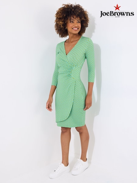 Joe Browns Green Geometric Long Sleeve Dress (F51880) | R$ 575