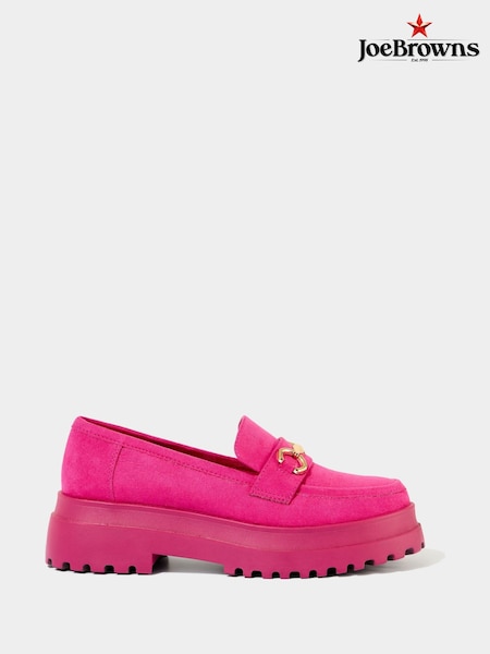Joe Browns Chunky Cleated Sole Microsuede Loafers (F51885) | ‏277‏₪