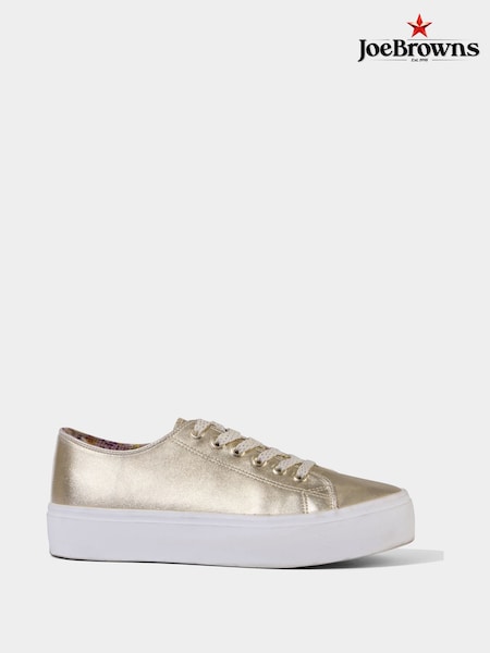 Joe Browns Gold Chunky Platform Pumps (F51921) | ₪226
