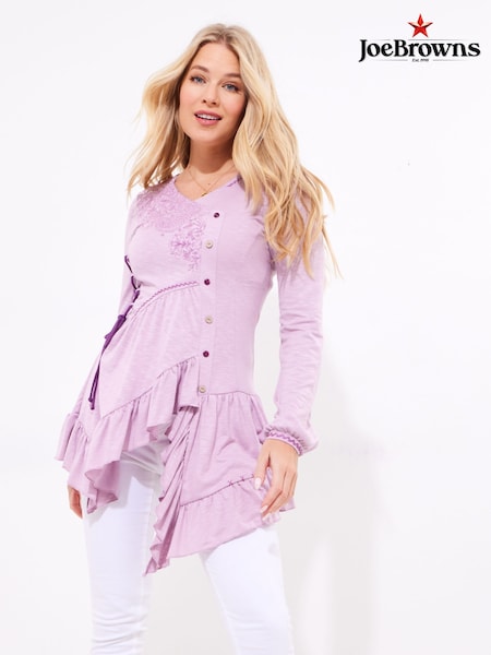 Morado - Joe Browns Frilly Embroidered V-Neck Tunic (F51923) | 78 €
