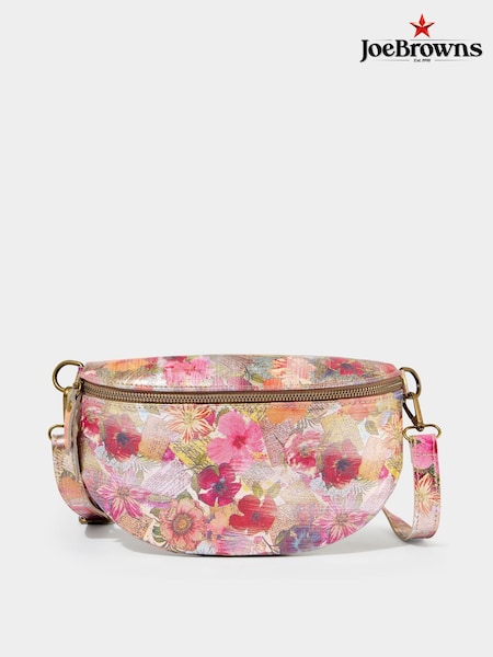 Joe Browns Pink Metallic Floral Leather Bum Bag (F51946) | €72