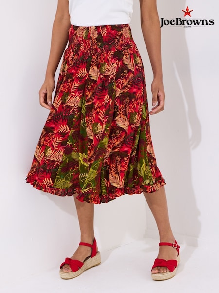 Joe Browns Palm Print Godet Skater Skirt (F51950) | ‏267‏₪
