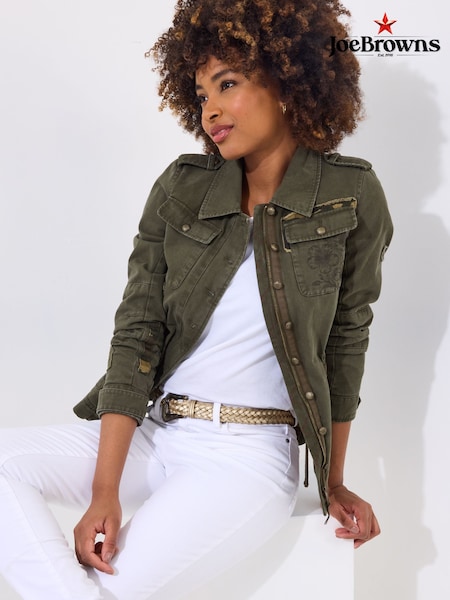 Joe Browns Green Patch Detail Military Jacket (F51962) | €179