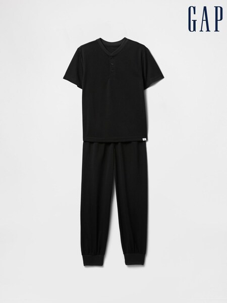 Musta - Gap Short Sleeve Henley Pyjamas (6-13yrs) (F52038) | €39