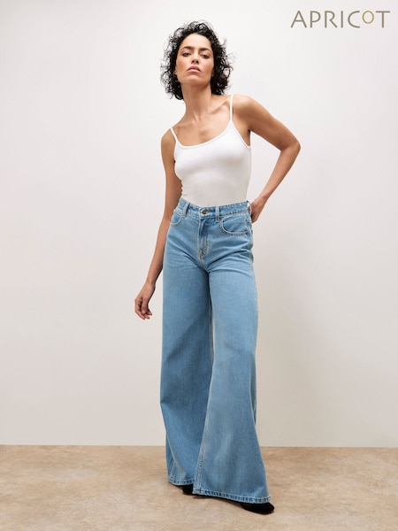 Apricot Blue Zana Wide Leg Jeans (F52078) | €66