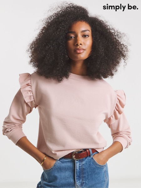 Simply Be Frill Detail Sweatshirt (F52265) | €44
